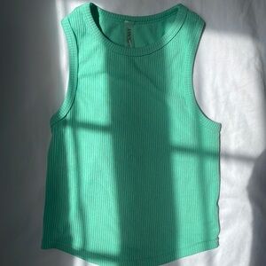 Teal racer back tank top